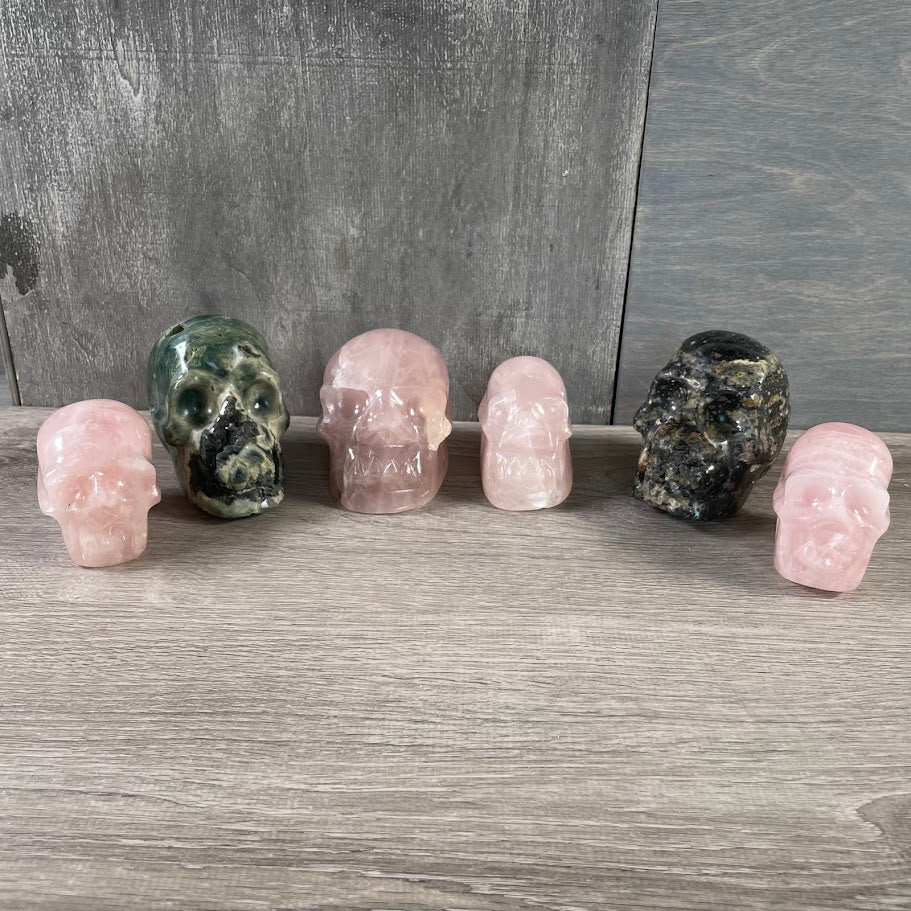Metaphysical crystal skull lot for gift stores
