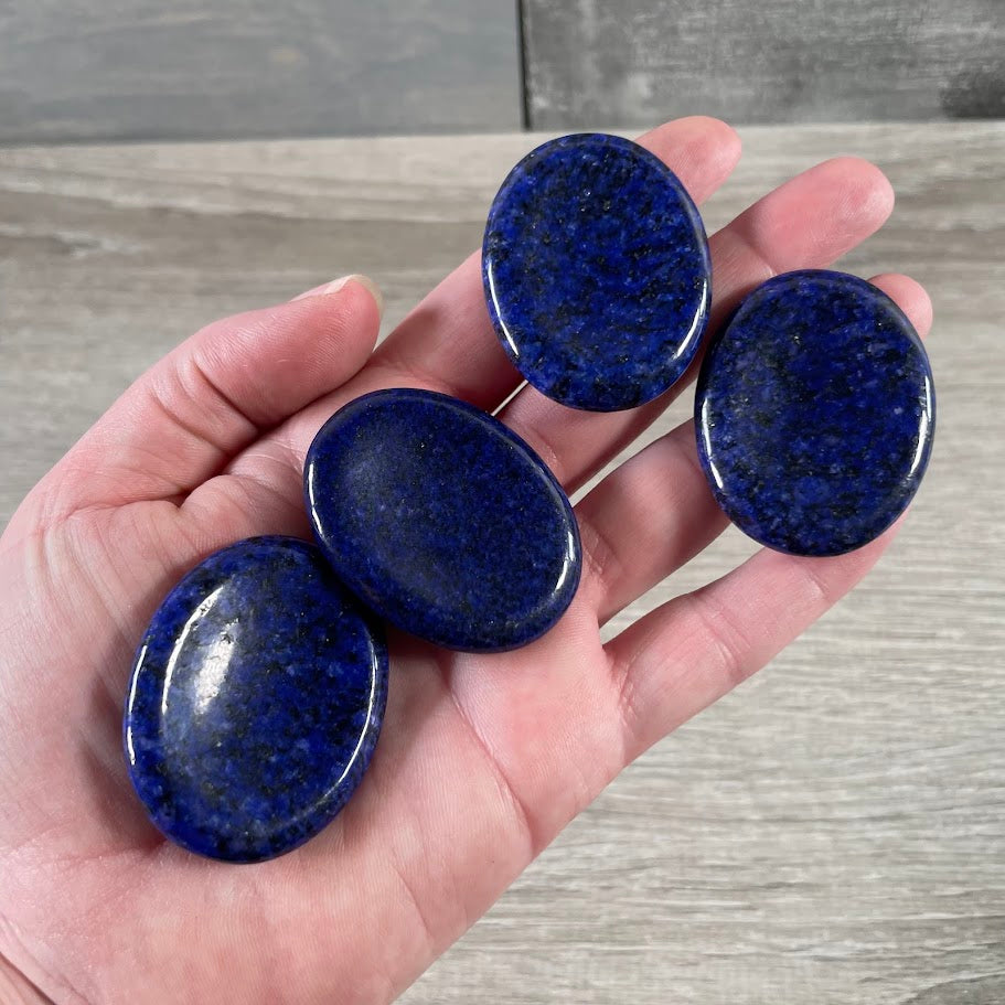 polished gemstone worry stones for stress relief