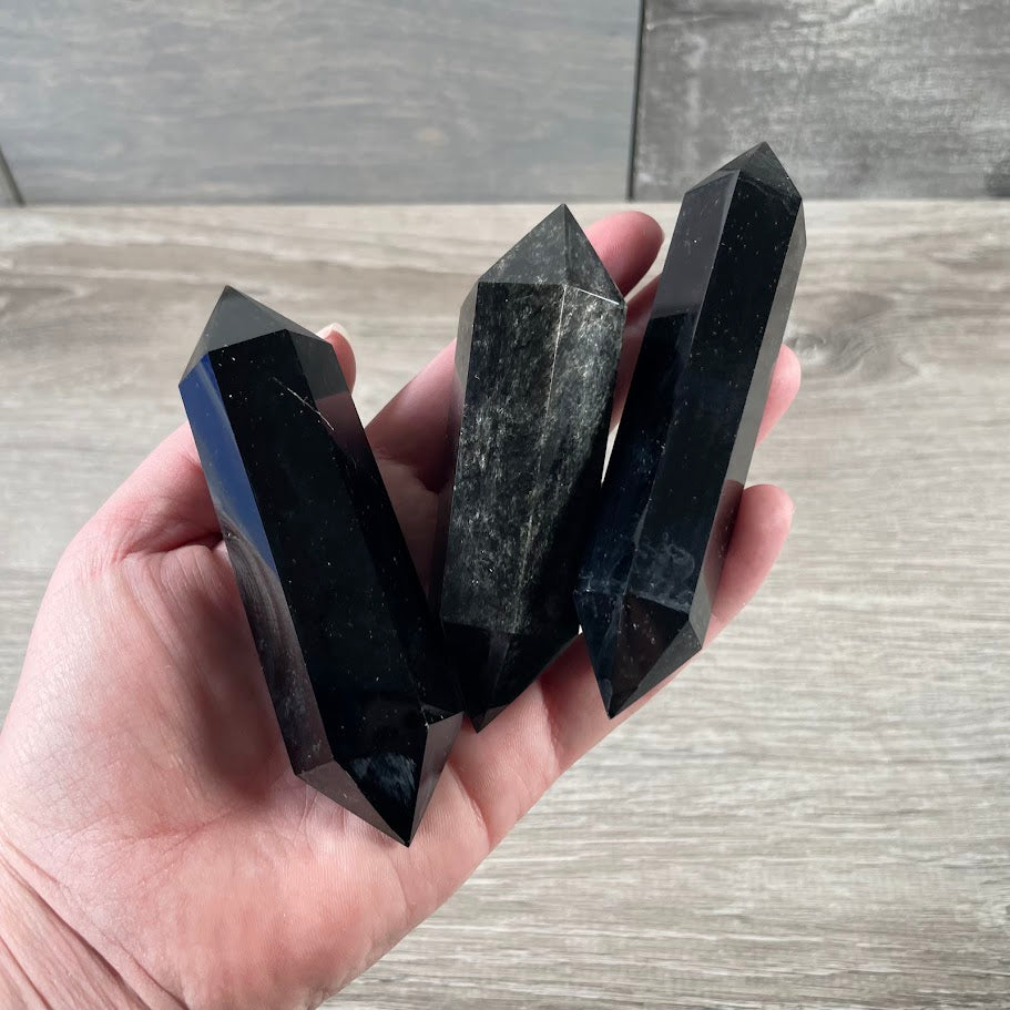 Obsidian bulk crystal wands