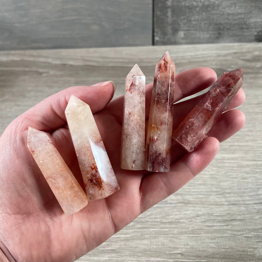 Hematoid quartz wholesale small crystal towers gemstones