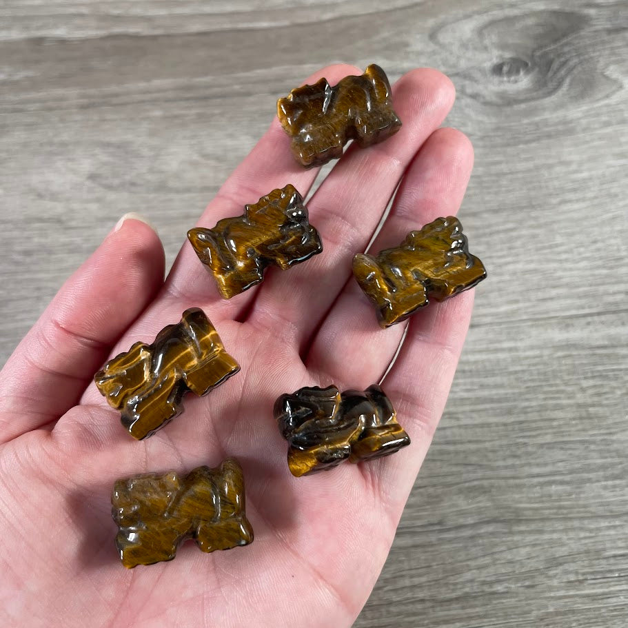 tiger eye carved gemstone dragon wholesale