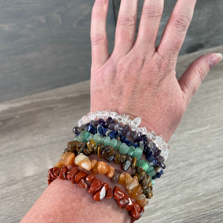 Root to crown gemstone stretch bracelets for metaphysical shops