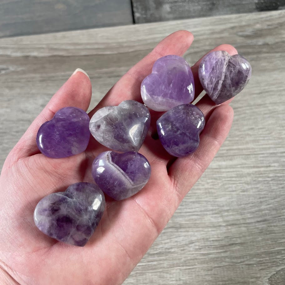 Amethyst crystal heart supplier