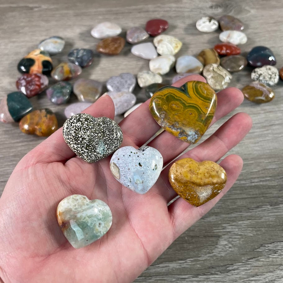 ocean jasper crystal hearts bulk