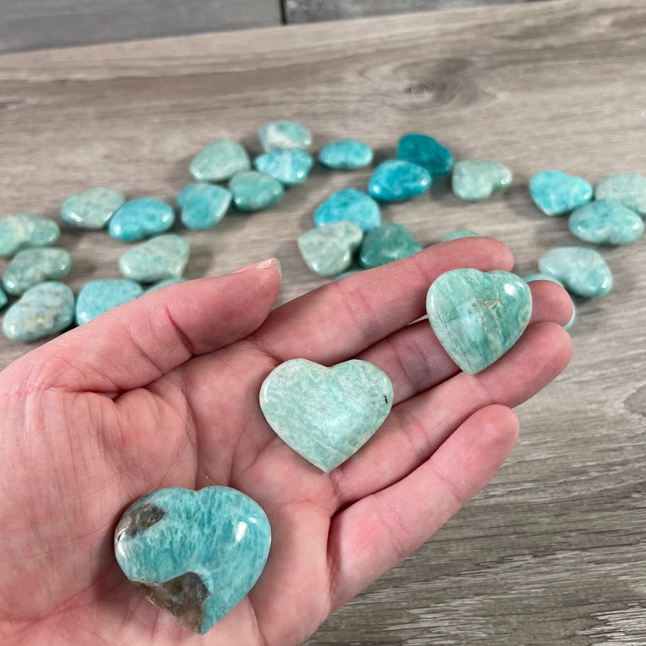 amazonite hearts a metaphysical store supply