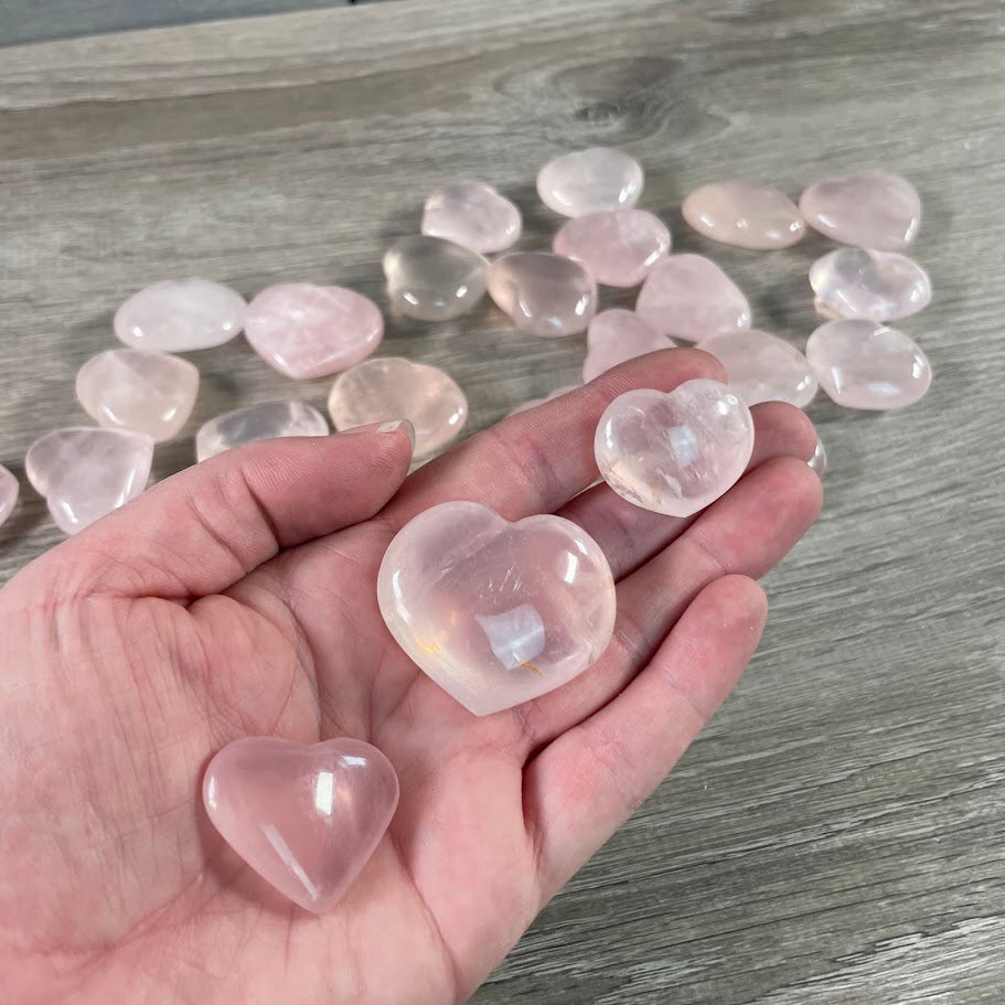 rose quartz crystal hearts gift shop supplies