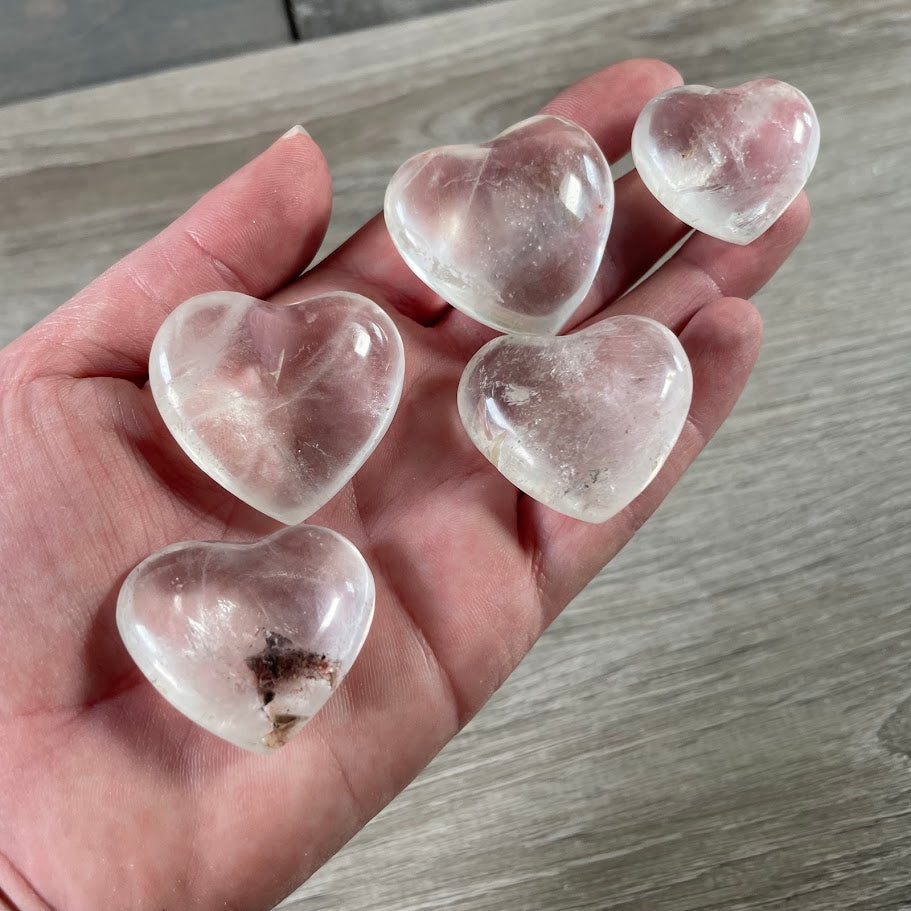clear quartz bulk heart supplier