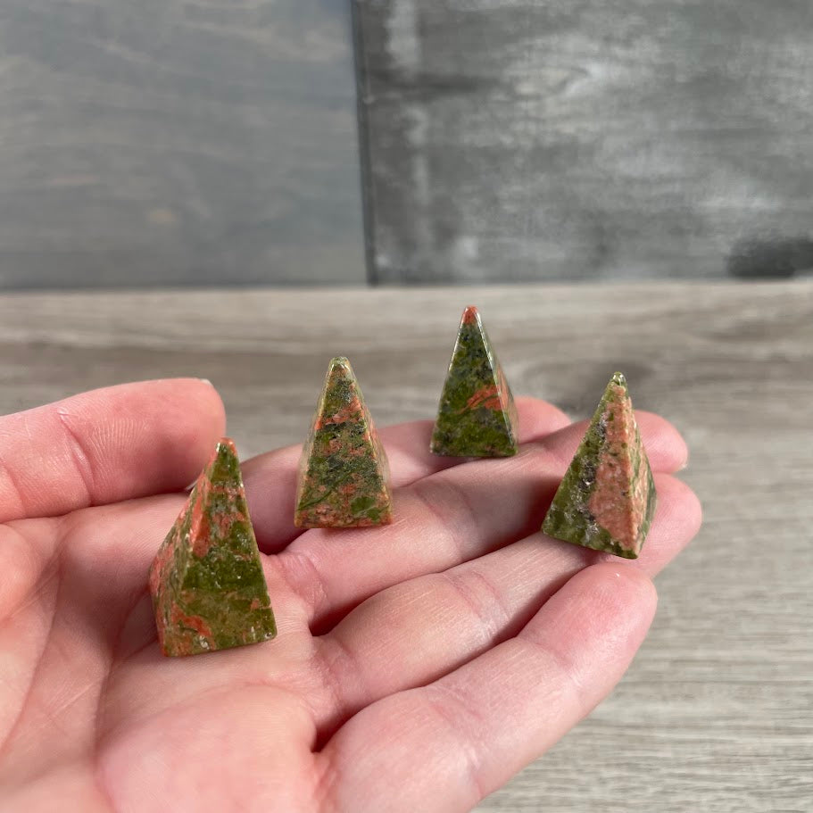 unakite gemstone pyramid bulk wholesale