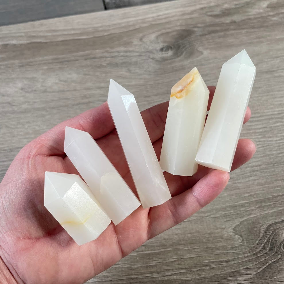 Gemstone Obelisk 1-2 oz | Small Crystal Tower, Grids & Decor