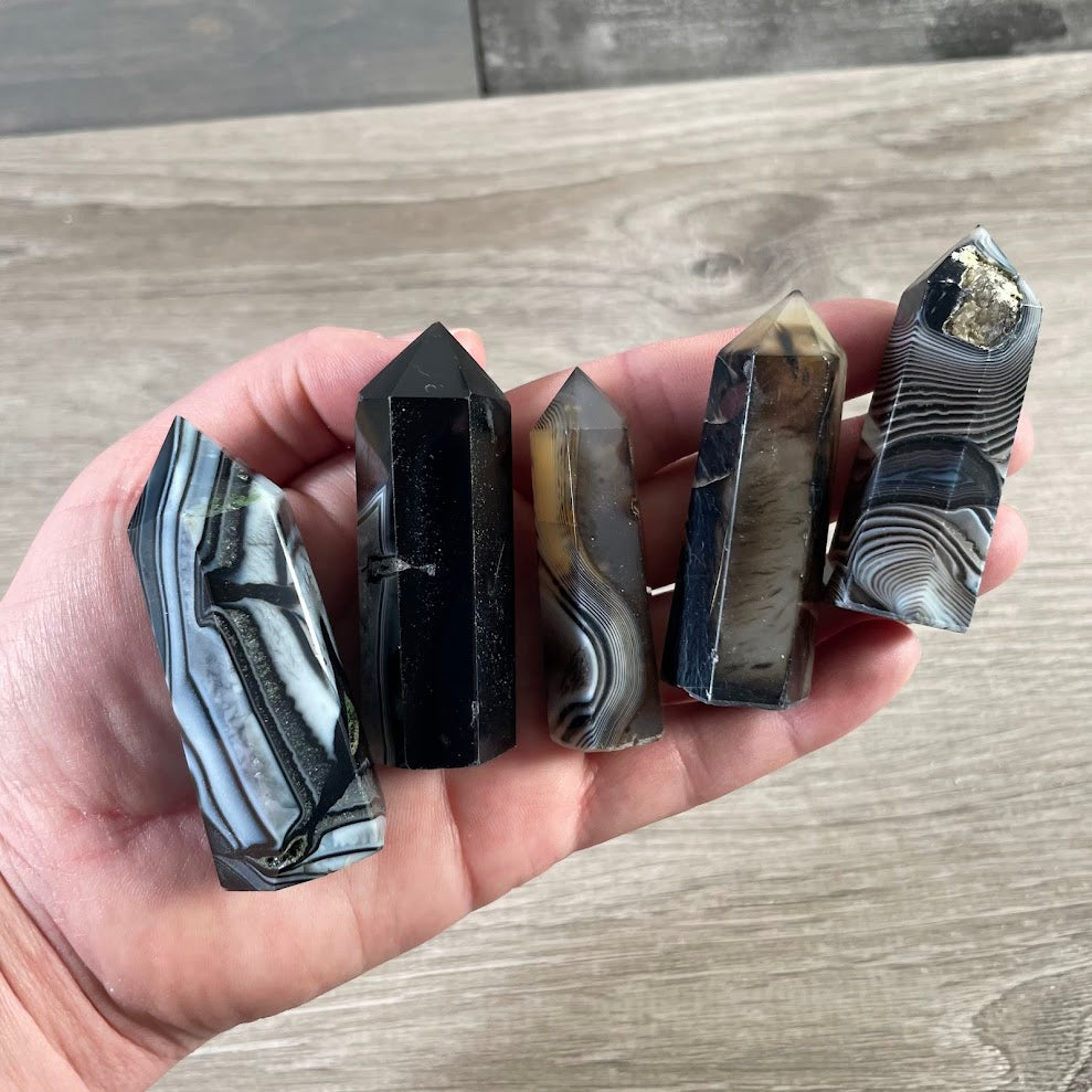 Gemstone Obelisk 1-2 oz | Small Crystal Tower, Grids & Decor