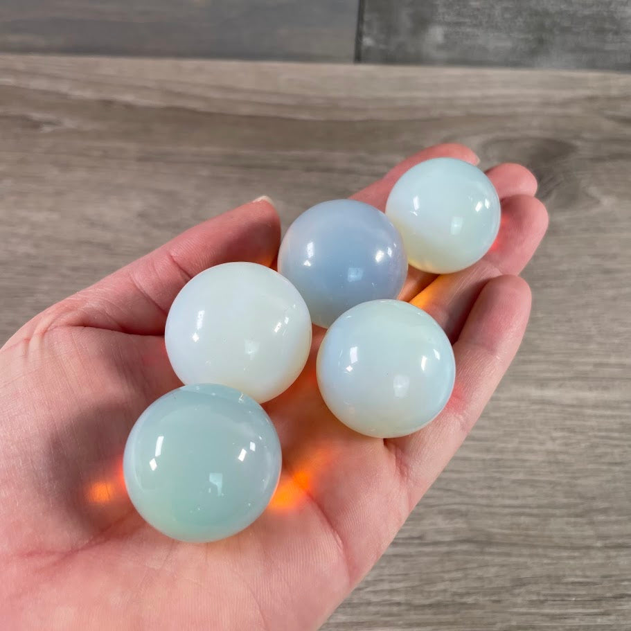 Opalite bulk crystal spheres