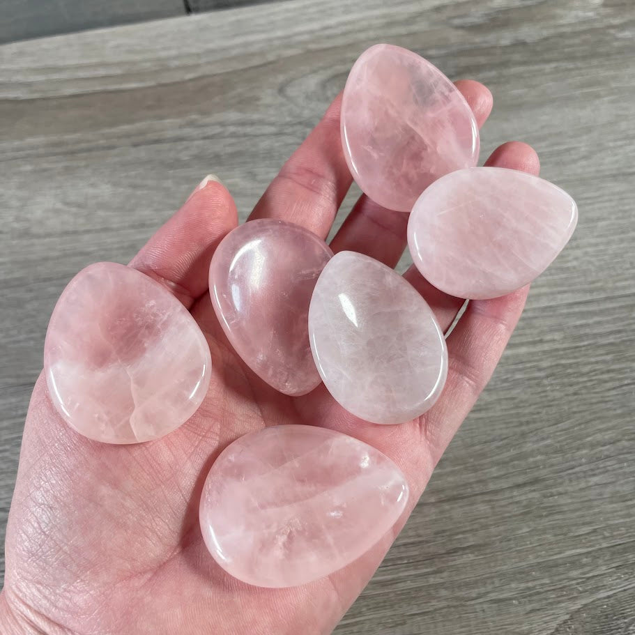 rose quartz bulk gemstone worry stones for gift shops