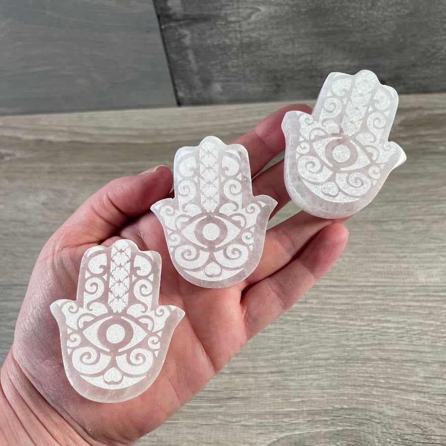 Selenite Charging Plates for Crystals – Polished Energy Cleansing Slabs