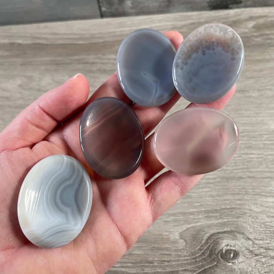 Oval Gemstone Worry Stones – Bulk Polished Pocket Crystals