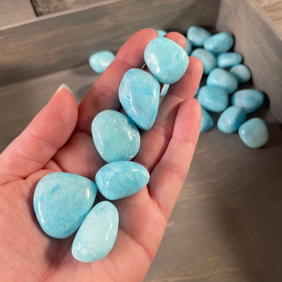 1 lb tumbled Hemimorphite crystals for resale