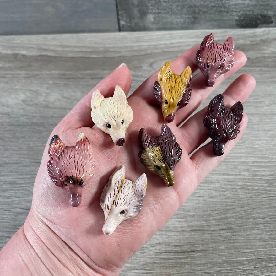 Mookaite Jasper natural gemstone fox spirit animal pendant for retailers