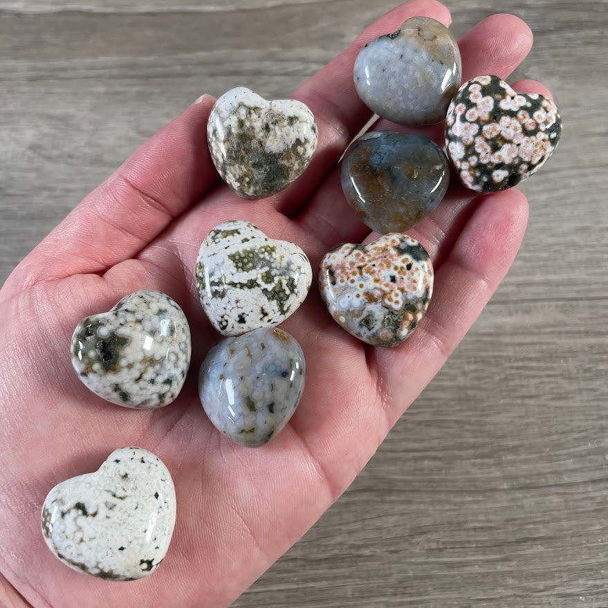 1-Inch Puffy Gemstone Pocket Heart – Bulk Wholesale Crystals