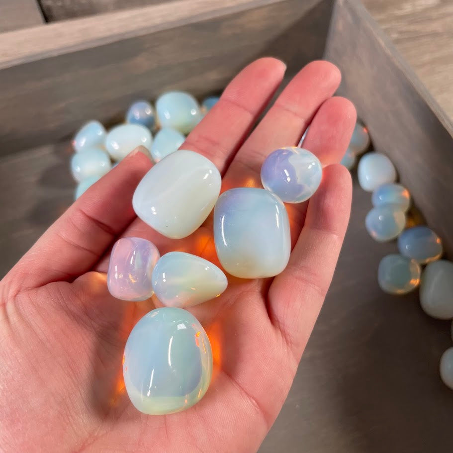 Opalite polished stones for spiritual healing retail