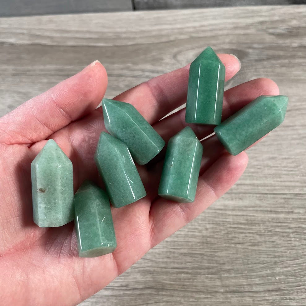 Gemstone Chubby Obelisk – Small Carved Crystal Tower