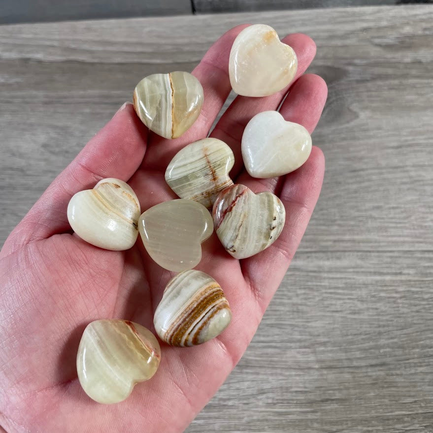 1-Inch Puffy Gemstone Pocket Heart – Bulk Wholesale Crystals