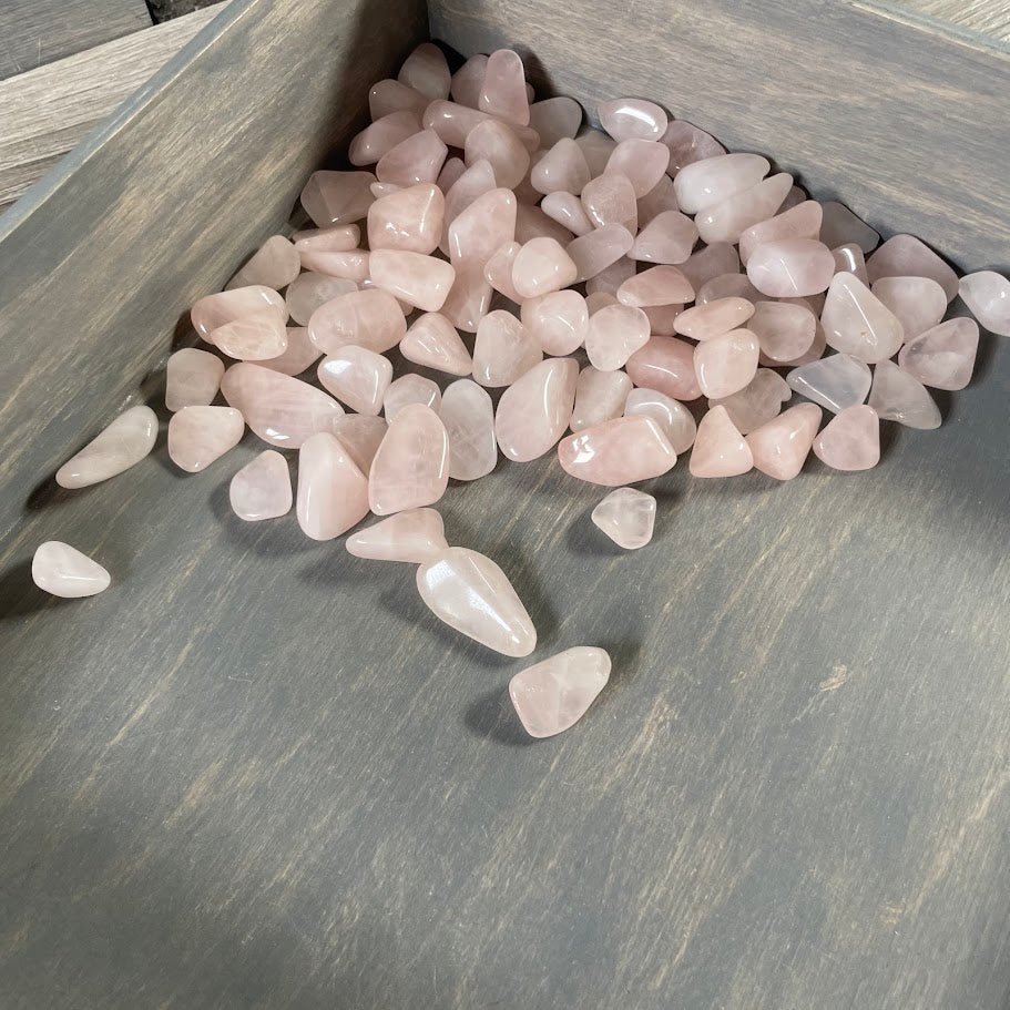 rose quartz tumbled stones for gift store inventory