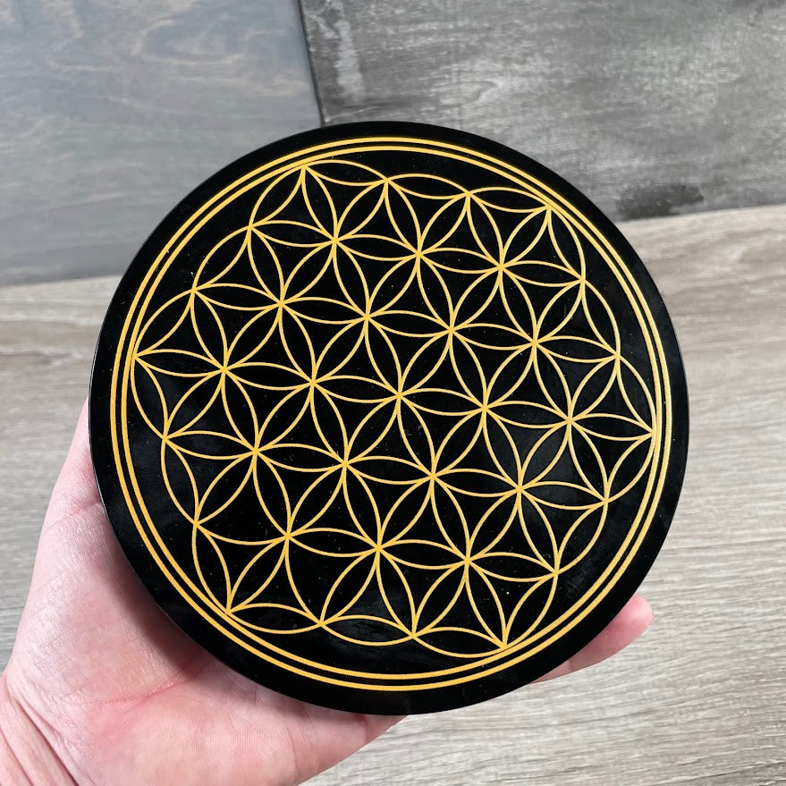 Obsidian Etched Gridding Disks