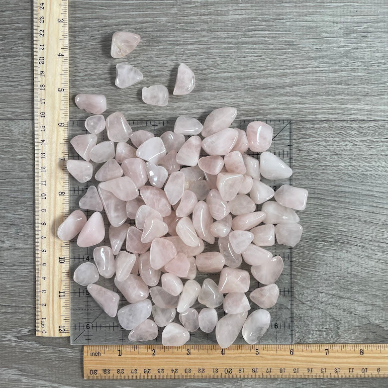 Rose Quartz Tumbled Stones – 1 lb Bulk Lot for Crystal Shops