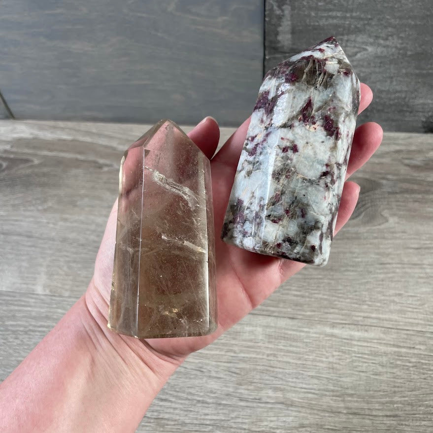 Assorted Madagascar Crystal Obelisk Points by the Ounce | Wholesale Stone Towers