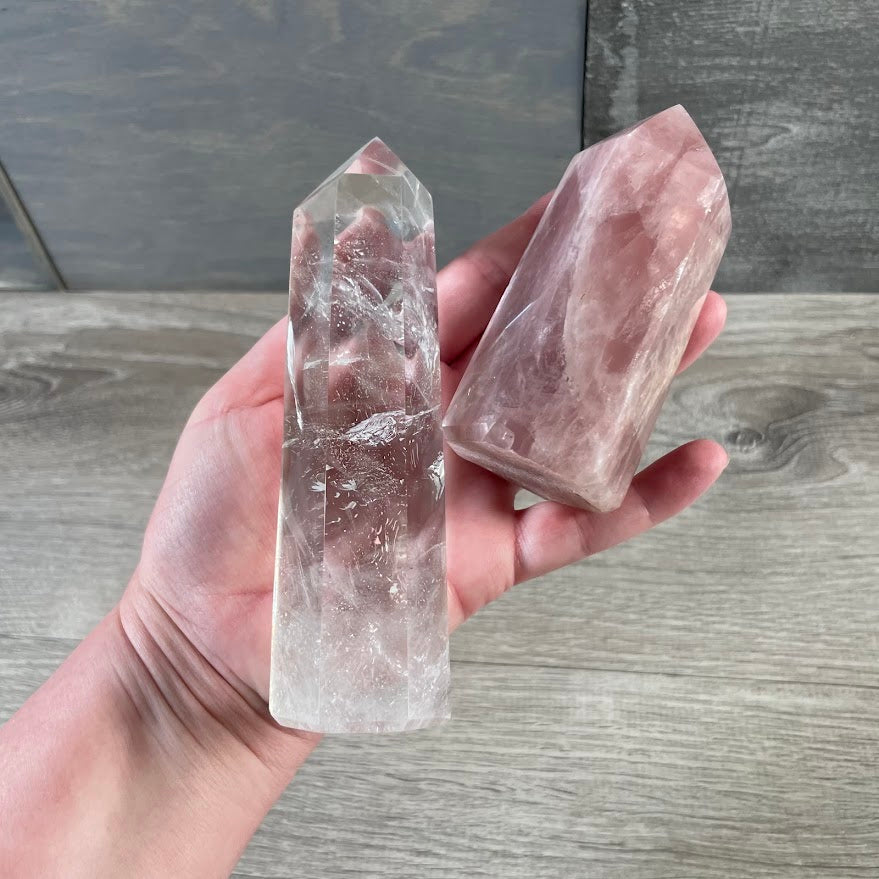 Assorted Madagascar Crystal Obelisk Points by the Ounce | Wholesale Stone Towers