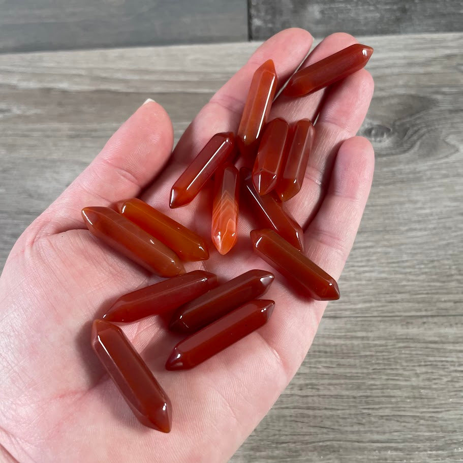 Carnelian small double terminated wands for bulk orders