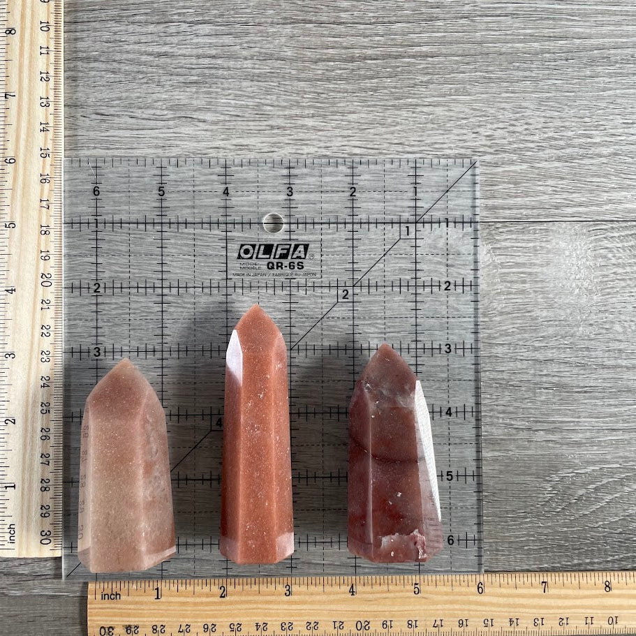 Red aventurine bulk obelisk