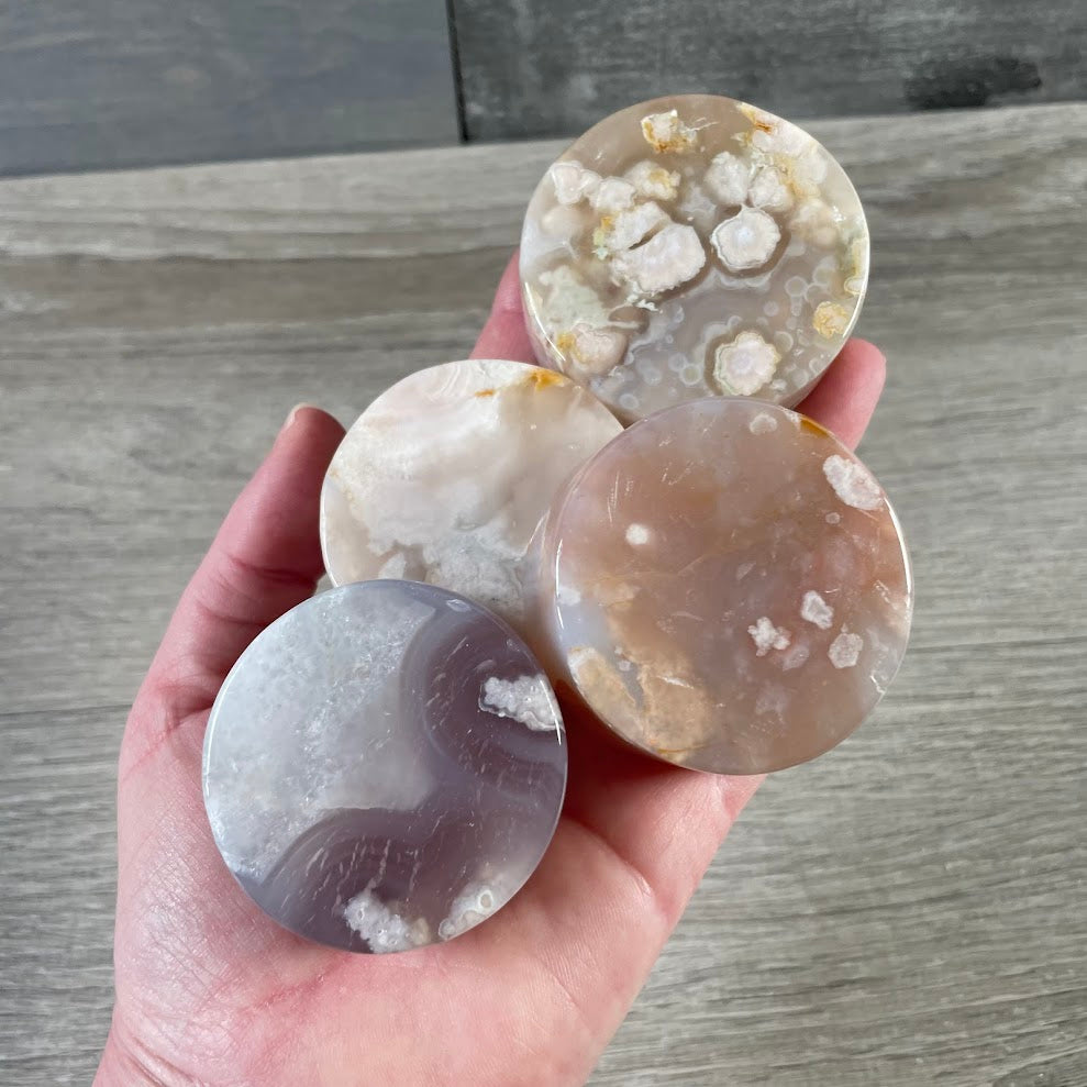 Large Polished Gemstone Crystal Disks – Flat Round Stones Wholesale