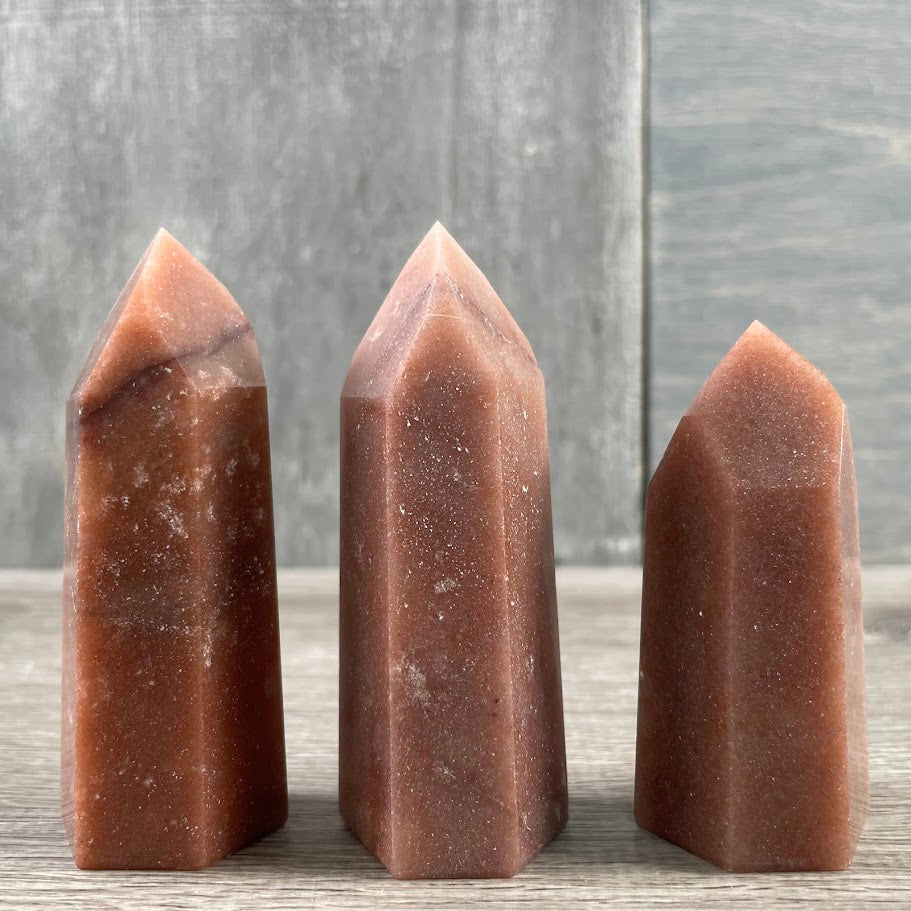 red aventurine obelisk - bulk