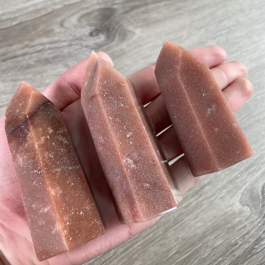 Red Aventurine crystal towers