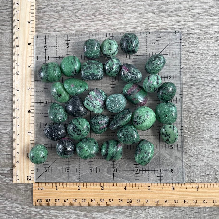 tumbled ruby zoisite wholesale 1 pound lot