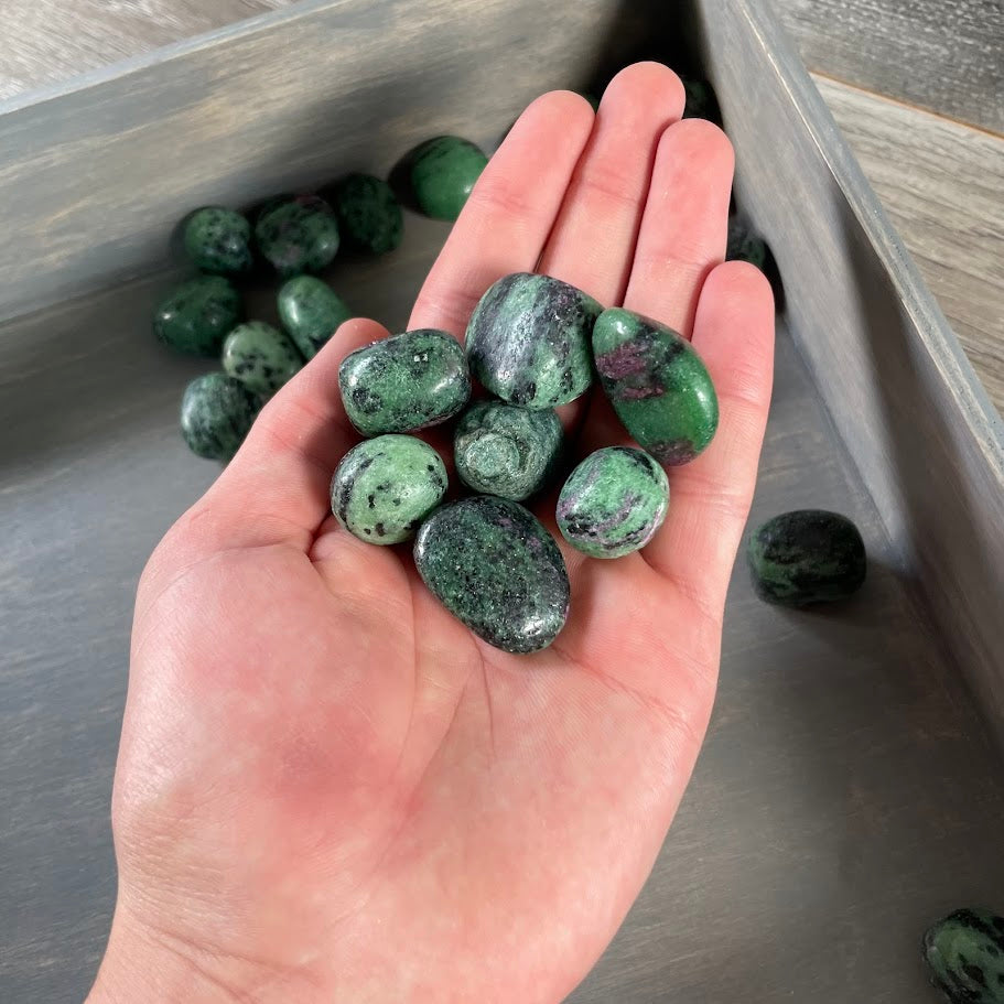 Tumbled Ruby Zoisite for crystal retailers and metaphysical shops
