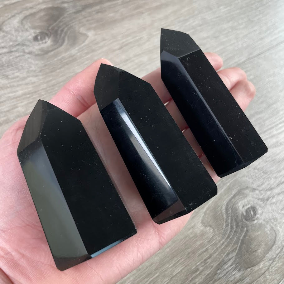 obsidian healing crystal obelisk