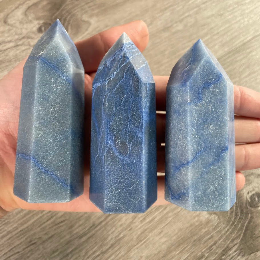 blue quartz crystal tower