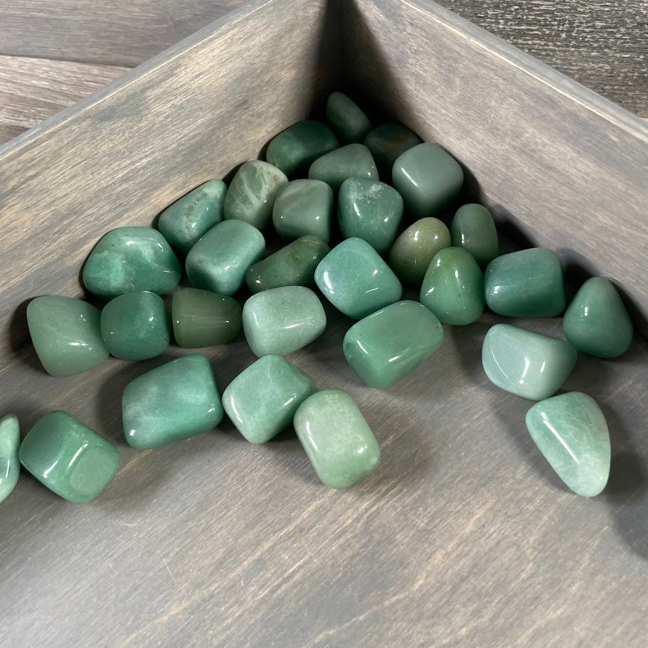 green aventurine tumbled stones bulk 1 pound lot wholesale