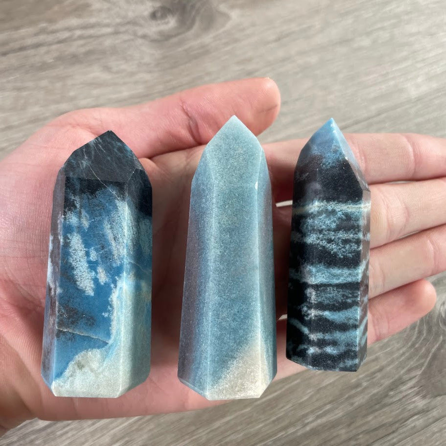 Trollite gemstone tower obelisks for crystal boutiques