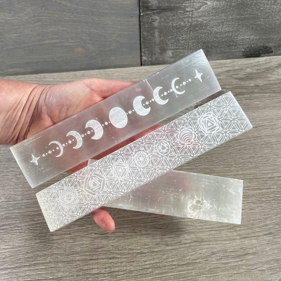 selenite flat rectangle plate wands wholesale