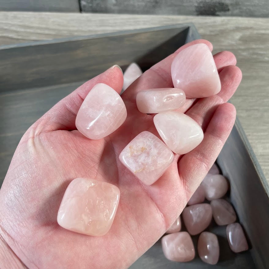 Rose Quartz tumbled wholesale crystals