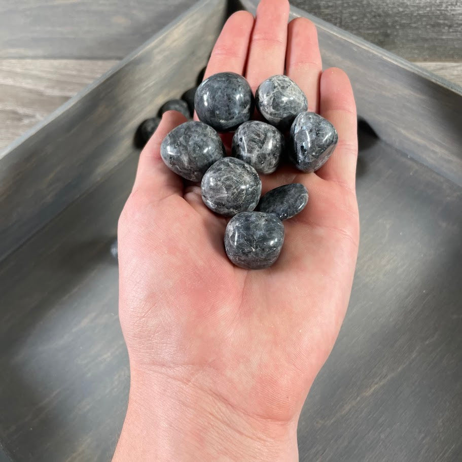 1-pound bag of polished Larvikite stones for spiritual store