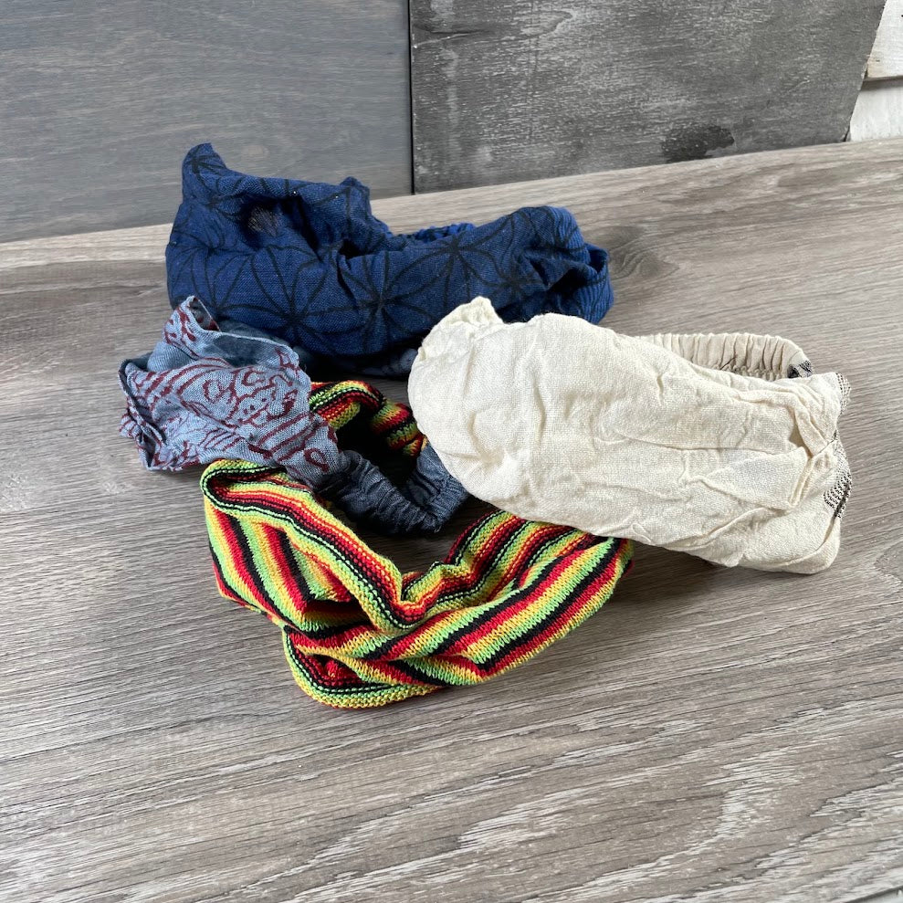 Mixed fashion headbands in various colors and patterns