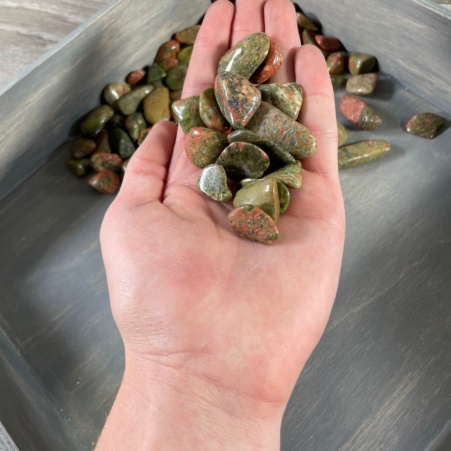 unakite crystal tumbles 1 pound lot wholesale