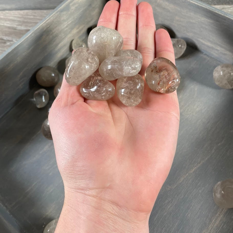 smoky quartz tumbled stones for metaphysical stores