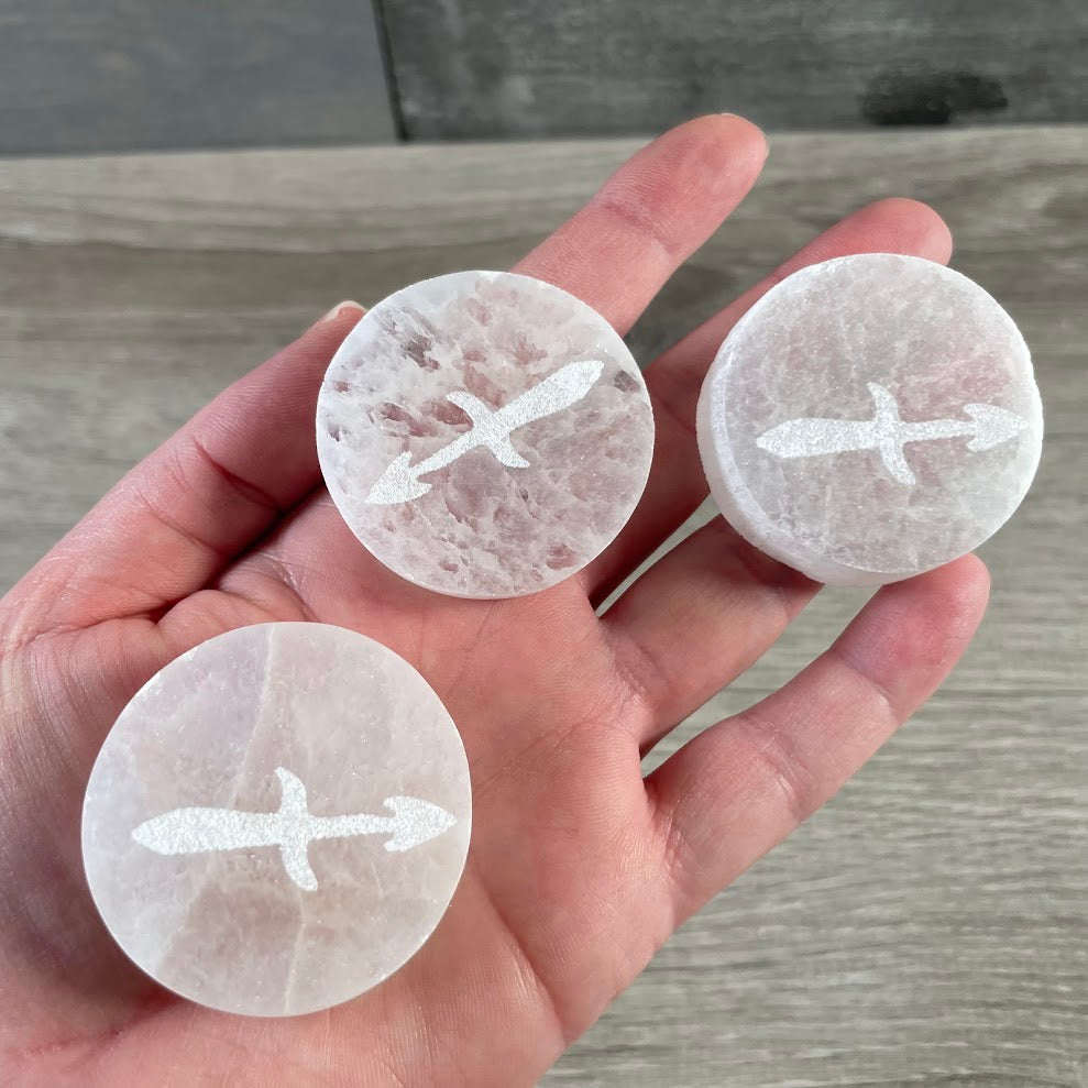 sagittarius spiritual cleansing selenite plate for energy balancing wholesale supplier