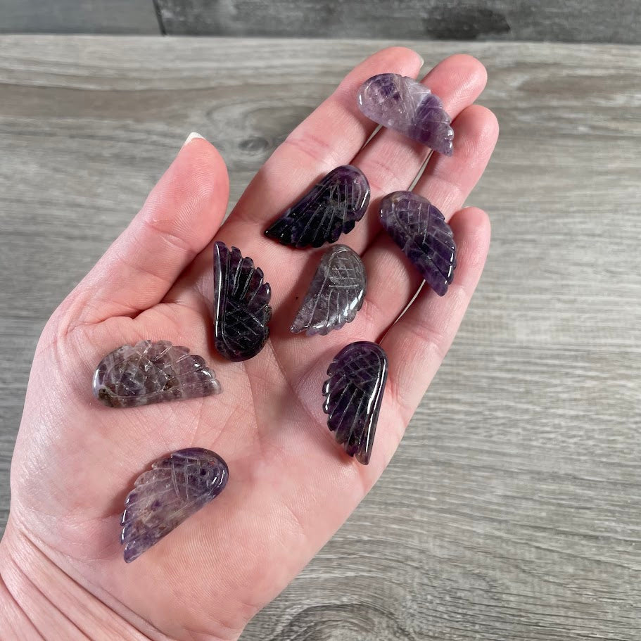 amethyst crystal angel charm beads for jewelry designers