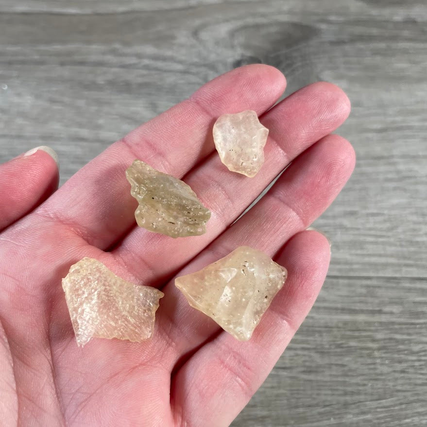 Libyan Desert Glass 10 gram lot raw golden tektite stones for wholesale buyers