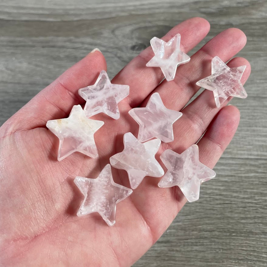 Rose Quartz Pocket Star Crystal – Bulk Pocket-Sized Healing